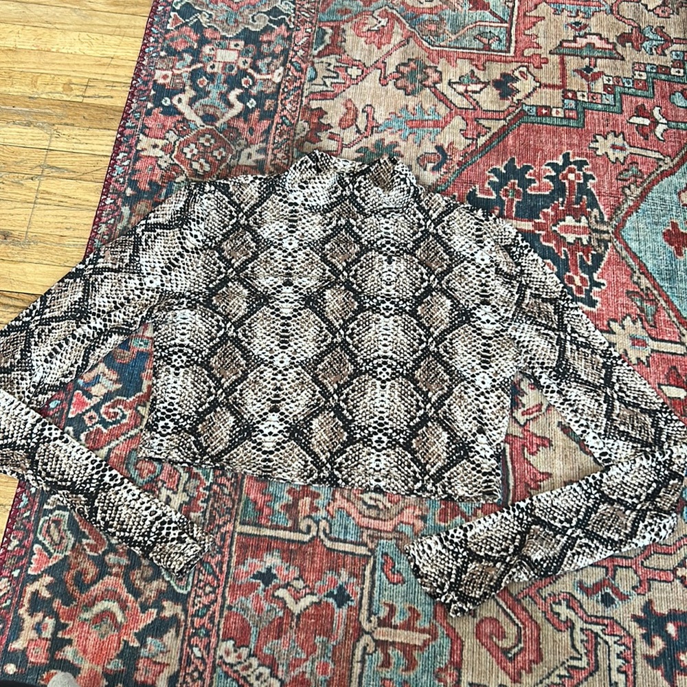 Snake Print Forever 21 Crop Top
